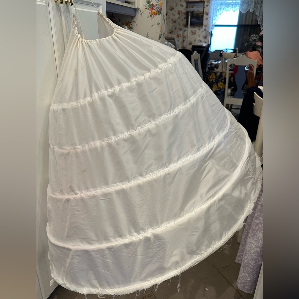 Love Two White Hoop Skirt for long dress or costume